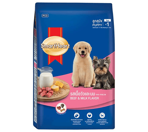 Smart Heart Puppy Dog Food Dry Beef & Milk.